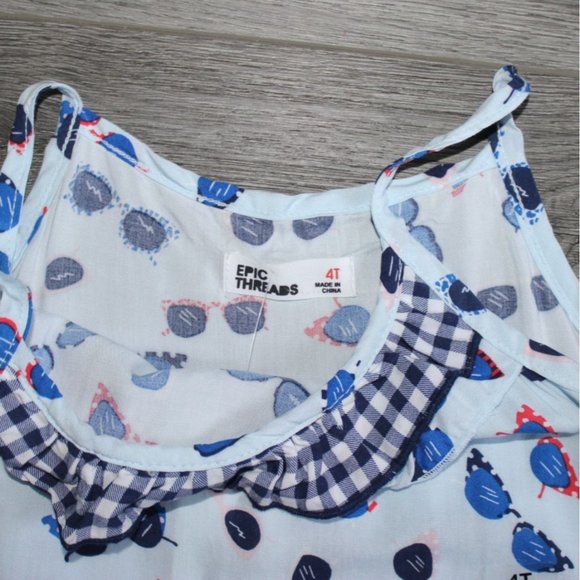 Epic Threads Toddler Girls Light Weight Summer Tank Top-Blue-Size 4T-NWT - Picture 4 of 5